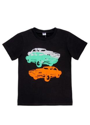 Модная летняя футболка для мальчика с машинами, стильная футболка для мальчика с автомобилями5 фото