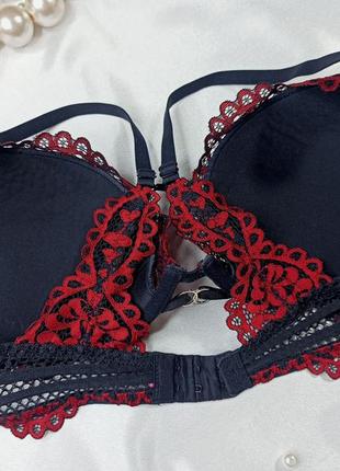 Cексуальний неймовірний мереживний бюстгальтер пуш ап  red & black la senza7 фото