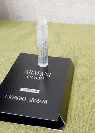 Giorgio armani code parfum men💥оригінал мініатюра пробник mini spray 1,2 мл книжка4 фото