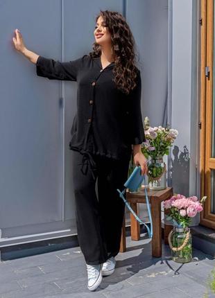 Трендовий брючний костюм двійка