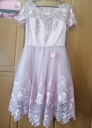 Платье xs-s кружево фатин