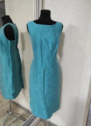 Collezioni платье базовое трендовое льняное из льна