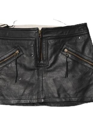 Кожаная мини юбка, юбочка от бренда teddy rinascimento1 фото