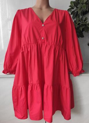 Шикарное натуральное платье оверсайс zara размер м -s