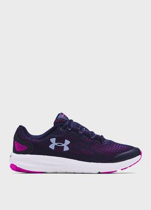 Кроссовки женские/подростковые under armour gs charged pursuit 2 синего/фиолетового цвета1 фото