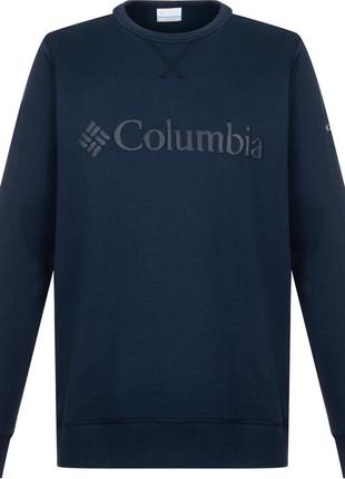 Джемпер мужской columbia™ logo fleece crew темно-синего цвета размеры вналичии: xl