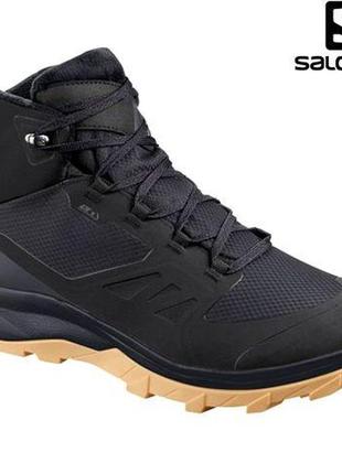 Ботинки мужские salomon outsnap cswp black/ebony/gumia