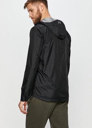 Мужская черная ветровка under armour forefront rain jacket3 фото