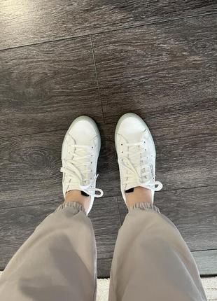 Кеди білі шкіра повністю ортопедична устілка adidas акцентна підошва adidas5 фото