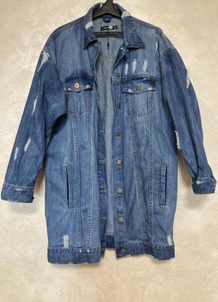 Джинсовая куртка, удлиненная джинсовая куртка1 фото