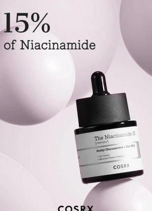 Сироватка для обличчя з ніацинамідом 15% cosrx the niacinamide 15 serum 20ml3 фото