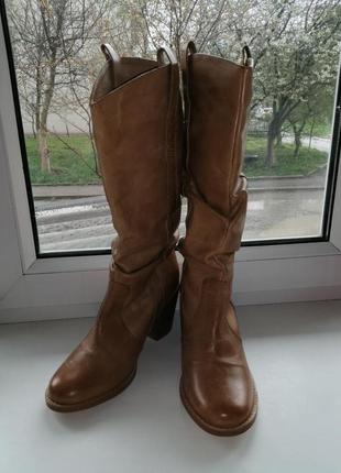 Шкіряні чоботи ковбойки f&f