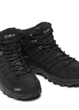 Ботинки мужские cmp rigel mid trekking shoe wp nero-nero6 фото