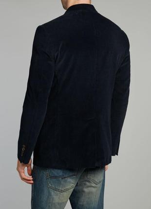 Новая куртка пиджак плотный вельвет сине-черная *Fox logo short-sleeve polo shirt* 52-54р3 фото