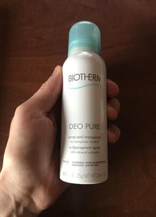 Biotherm deo pure антиперспирант-спрей 125ml