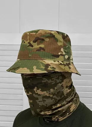 Тактична панама мультикам армійська, військова панамка мультикам для військових