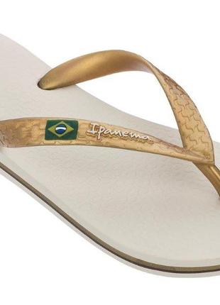 В'єтнамки жіночі ipanema classica brasil ii beige/gold  ( розміри: 35/36, 38 )