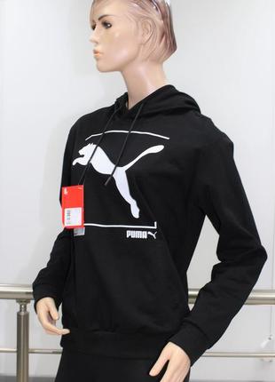 Женское худи puma черного цвета6 фото