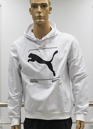 Мужское худи puma белого цвета1 фото