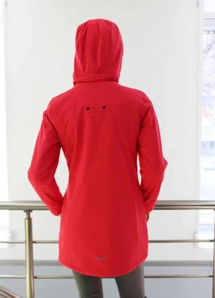Удлиненная женская куртка/ветровка high experience красного цвета  (размер 2xl)6 фото