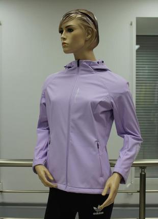 Куртка женская high expirience softshell (windstopper) фиалковая