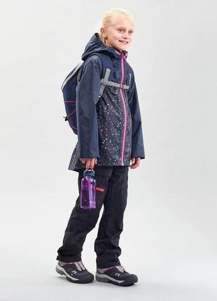 Детская куртка 150 для туризма, водонепроницаемая – темно-синяя - 7-8 г 123-130 см4 фото