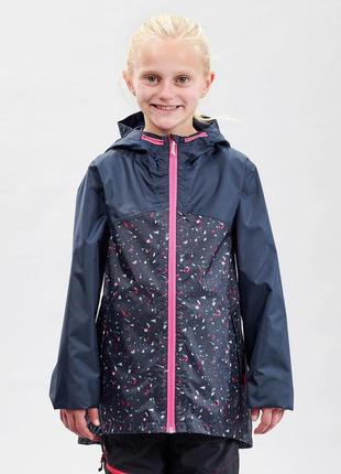 Детская куртка 150 для туризма, водонепроницаемая – темно-синяя - 7-8 г 123-130 см2 фото