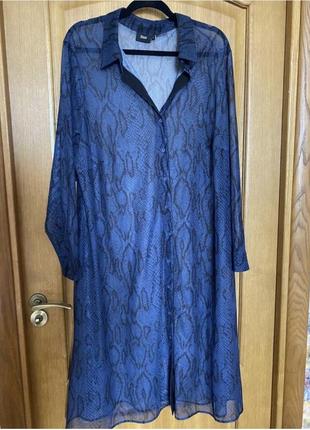 Круте мідіплаття сітка кардиган великого розміру 54-58