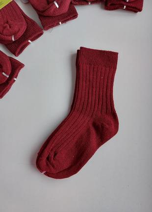 Брендовые бордовые хлопковые носки и спансия