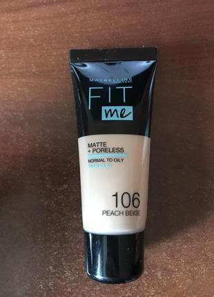 Тональний крем maybelline fit me 106, 30мл