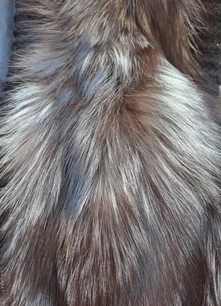 Чудова комбінована тепла жилетка з натуральної чорнобурки/розмір s7 фото