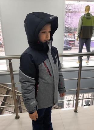 Дитячий/підлітковий куртка high experience для хлопчика пісочна (р. 134 - 164)4 фото