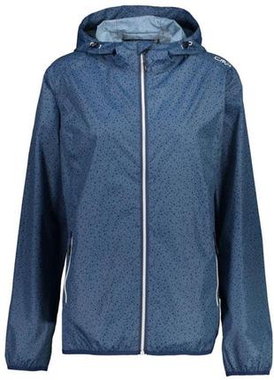 Ветровка женская cmp woman rain fix hood jacket blue (италия)