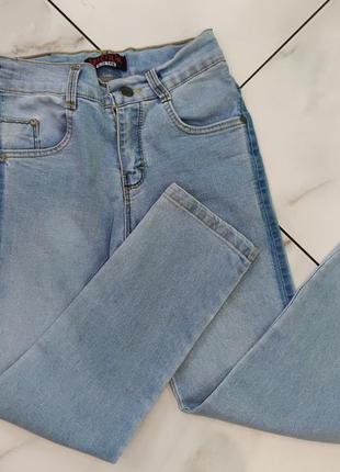 Стильные голубые джинсы 7-8 лет, рост 122-128 см5 фото