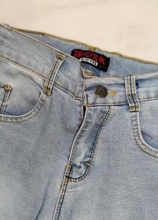 Стильные голубые джинсы 7-8 лет, рост 122-128 см2 фото