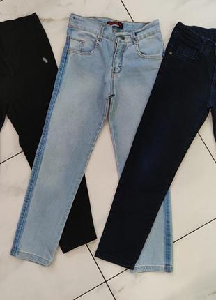 Стильные голубые джинсы 7-8 лет, рост 122-128 см10 фото