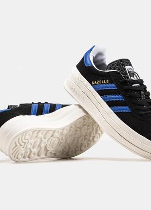 Женские кроссовки adidas gazelle bold shoes blue#адидас