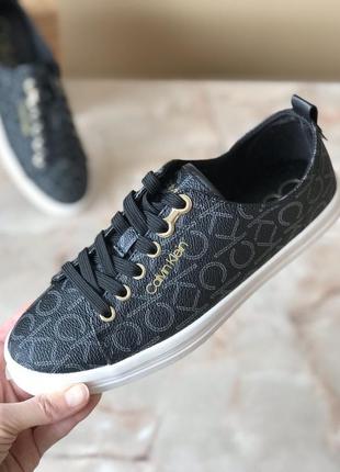 Кеды женские trainers calvin Rib klein vulc high top emboss hw0hw00542 triple white black черные оригинал кроссовки