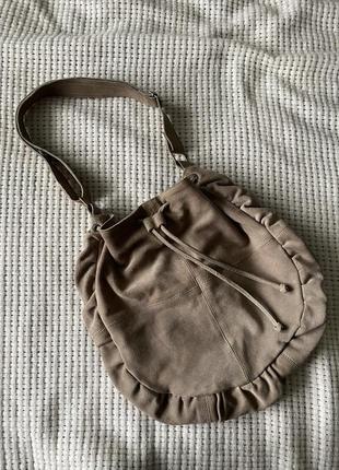 Замшевая кожаная сумка шоппер pimkie3 фото