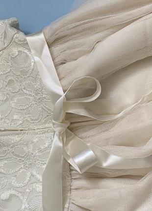 Фатиновое платье с удлиненным шлейфом 18-24 месяца4 фото