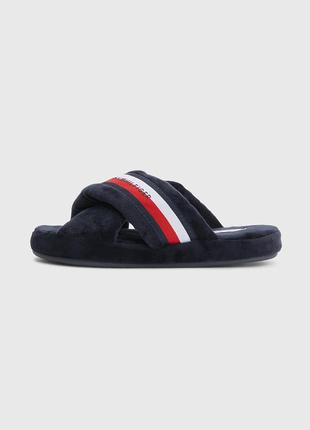 Плюшевые женские тапочки tommy hilfiger3 фото