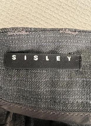 Штани брюки sisley класичні штани сірого кольору3 фото