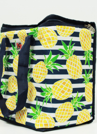 Термосумка сумка-холодильник 22 л sannen cooler bag с ананасами1 фото