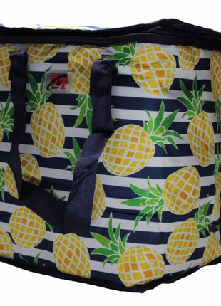 Термосумка сумка-холодильник 22 л sannen cooler bag с ананасами3 фото