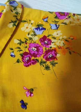 Блуза блузка рубашка цветочный принт цветы вискоза бренд stradivarius,р.s3 фото