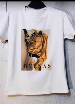 🔥 футболка 🔥 принт кристали бавовна туреччина