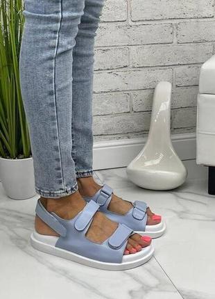 36-40 рр босоножки натуральная замша на платформе белый, черный, голубой, бежевый