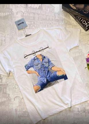 🔥 футболка 🔥 принт бавовна кристали туреччина