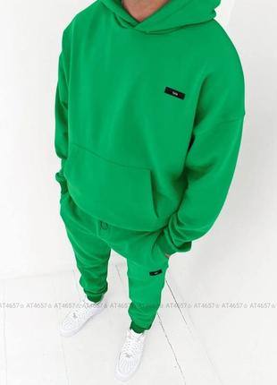Костюм спортивный. ткань:двухнутка,производство туречня 
✨цвет: зеленый,мокко,джинс,серый,черно-синий7 фото
