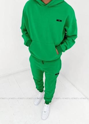 Костюм спортивный. ткань:двухнутка,производство туречня 
✨цвет: зеленый,мокко,джинс,серый,черно-синий3 фото